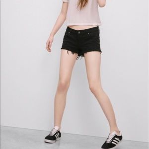 Aritzia Talula Denim Shorts- Black- Size 24